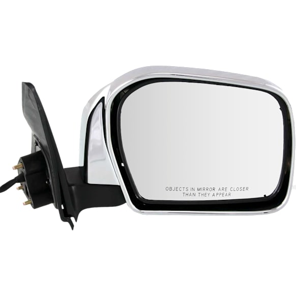 Passenger Side Mirror, Power, Manual Folding, Non-Heated, Chrome, No Signal Light, No Memory, No Puddle Light, No Auto-Dimming, No Blind Spot Feature