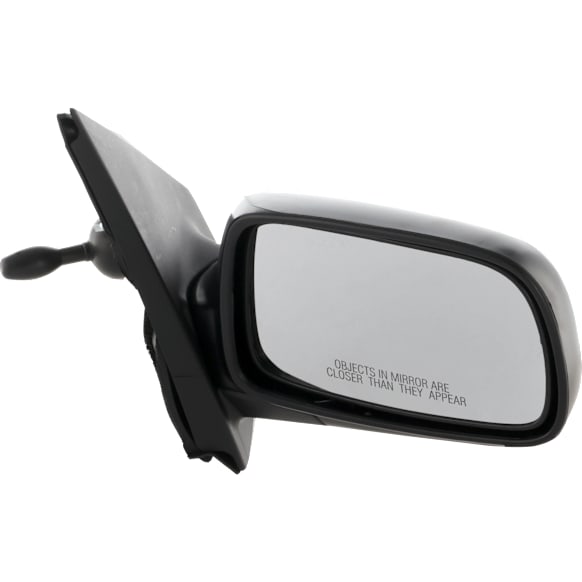 2003 Toyota Echo Base - Passenger Side Mirror, Manual Adjust, Non-Heated, Textured Black, Manual Folding, No Signal Light, No Blind Spot Feature, No Memory, No Puddle Light, No Auto-Dimming
