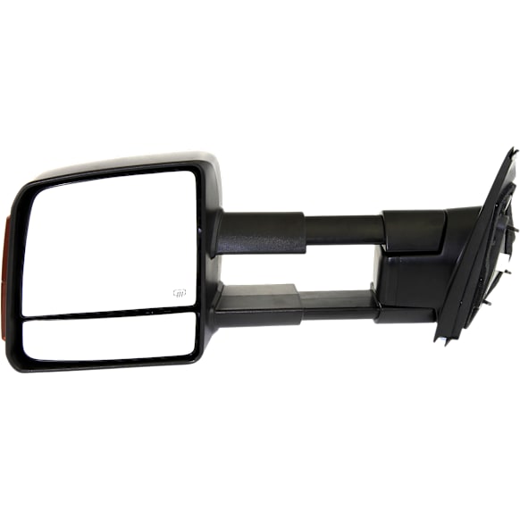 2014 Toyota Tundra - Driver Side Towing Mirror, Power Adjust, Heated, Textured Black, Manual Folding, In-housing Signal Light, With Blind Spot Glass, No Memory, No Puddle Light, No Auto-Dimming