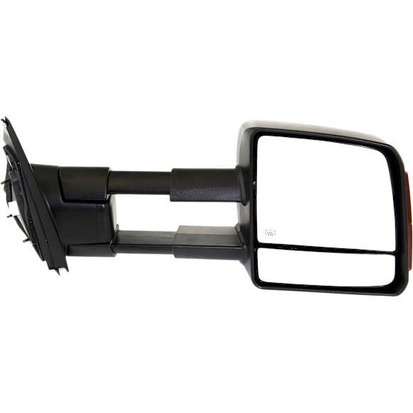 2014 Toyota Tundra - Passenger Side Towing Mirror, Power Adjust, Heated, Textured Black, Manual Folding, In-housing Signal Light, With Blind Spot Glass, No Memory, No Puddle Light, No Auto-Dimming