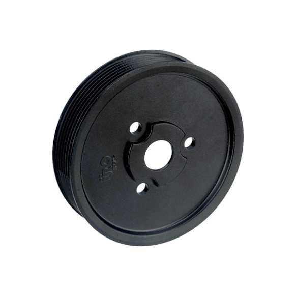 2009 Porsche Cayenne - Serpentine Power Steering Pump Pulley, Exclude: Active Sway Bar, Black, Aluminum