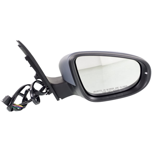 Passenger Side Mirror, Power, Power Folding, Heated, Paintable, In-housing Signal Light, No Memory, With Puddle Light, No Auto-Dimming, No Blind Spot Feature
