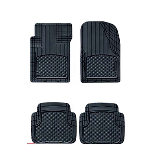 11AVMSB All-Vehicle Trim-to-Fit Series Flat Floor Mat, Black Made of Rubberized Thermoplastic Elastomer