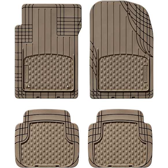 11AVMST All-Vehicle Trim-to-Fit Series Flat Floor Mat, Tan Made of Rubberized Thermoplastic Elastomer