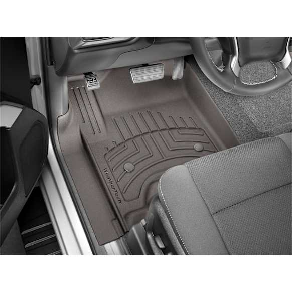 2017 Ford Mustang - Front Row Molded Floor Liner, Coupe, Cocoa, Made of Rubberized Thermoplastic Elastomer, FloorLiner Series