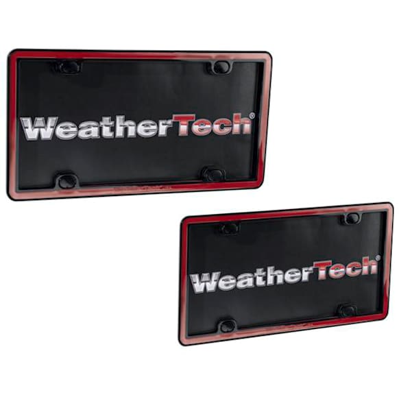 63022 License Plate Frame - Red with Black Trim, Eastman Durastar Polymer, Universal, Sold Individually