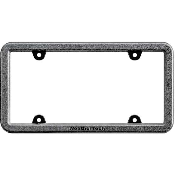 8ALPBF1 License Plate Frame - Black Textured, Polycarbonate, Universal, Sold Individually