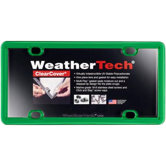 8ALPCC11 License Plate Frame - Kelly Green, Eastman Durastar Polymer, Universal, Sold Individually