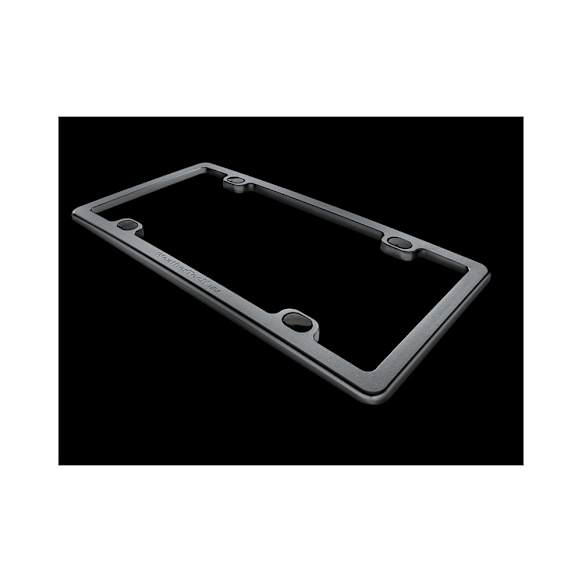 8ALPF1 License Plate Frame - Black, Aluminum, Universal, Sold Individually