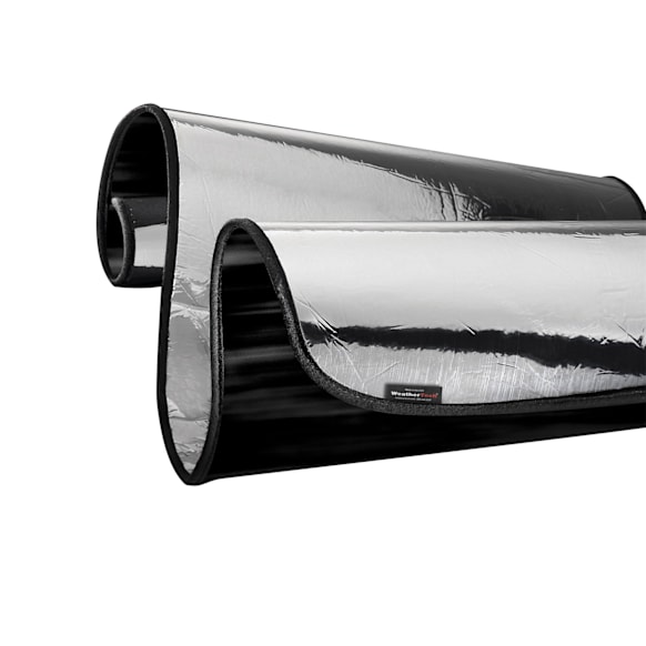 TS1538 Sun Shade - Silver/Black, Reflective/Absorbent Film, Direct Fit, Sold Individually