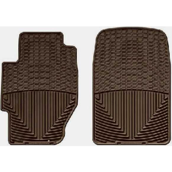 W34TN Front Row All-weather Series Flat Floor Mat, Tan Made of Rubberized Thermoplastic Elastomer