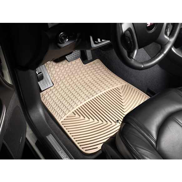 W357TN Front Row All-weather Series Flat Floor Mat, Tan Made of Rubberized Thermoplastic Elastomer