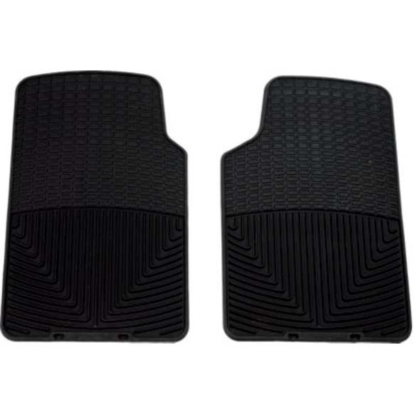 W3 Front Row All-weather Series Flat Floor Mat, Black Made of Rubber
