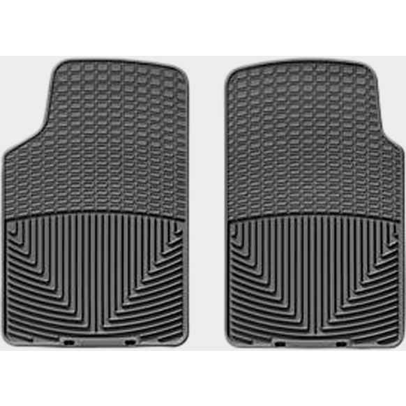 W3GR Front Row All-weather Series Flat Floor Mat, Gray Made of Rubber