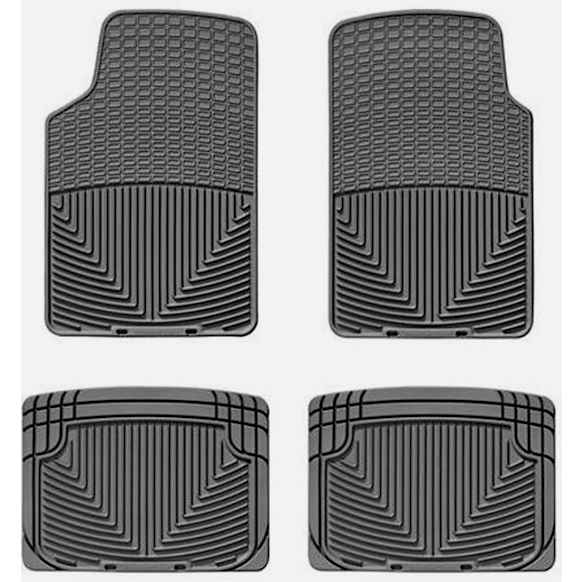 W3GR-W20GR Front and Second Row All-weather Series Flat Floor Mat, Gray Made of Rubberized Thermoplastic Elastomer