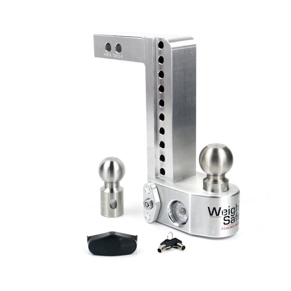 WS10-2 Hitch Ball Mount - Brushed Aluminum, Aluminum And Stainless Steel, Universal, Sold Individually