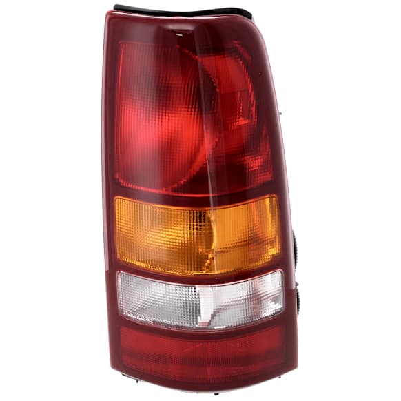 Passenger Side Tail Light, with Bulb, Halogen, Amber, Clear and Red Lens, Fleetside