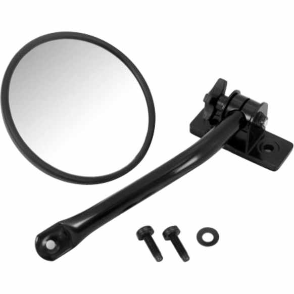 11025.11 Driver or Passenger Side RR Mirror Kits Mirror, Manual Adjust, Non-Heated, Manual Folding, Black, No Signal Light, No Memory, No Puddle Light, No Auto-Dim, No Blind Spot Feature