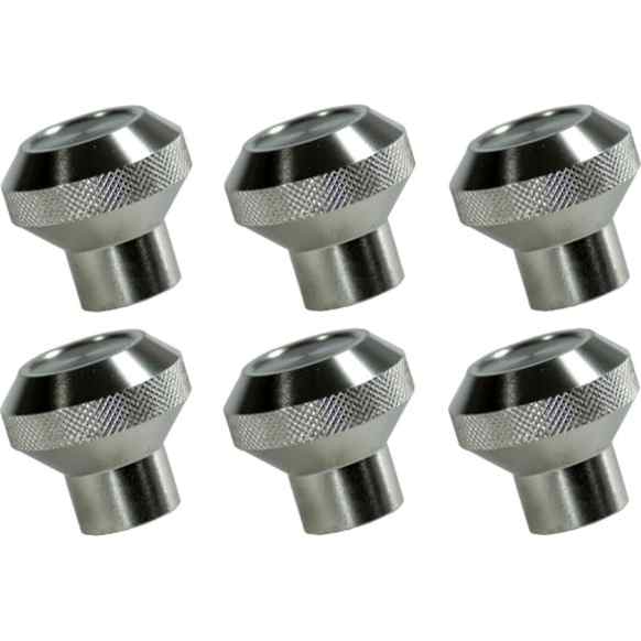 11420.01 Dash Knob Kit - Polished, Aluminum, Kit