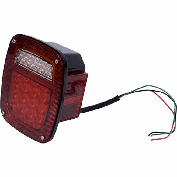 12403.82 Passenger Side LED Tail Light, With bulb(s), Clear & Red Lens, Sport Utility