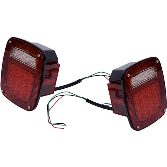 12403.85 Driver and Passenger Side LED Tail Light, With bulb(s), Clear & Red Lens, Sport Utility