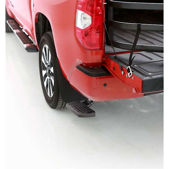 2018 Toyota Tundra - Rear Mount Side Steps, Rear Bumper Access, Powdercoated Black, Aluminum, Sold Individually, Bed Step Series