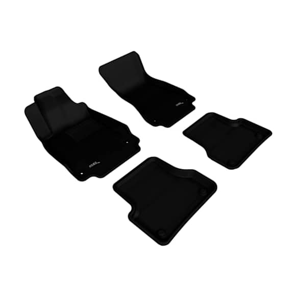 L1AD02201509 Front and Rear KAGU All-Weather Custom Fit Series Molded Floor Liner, Black Made of Rubber