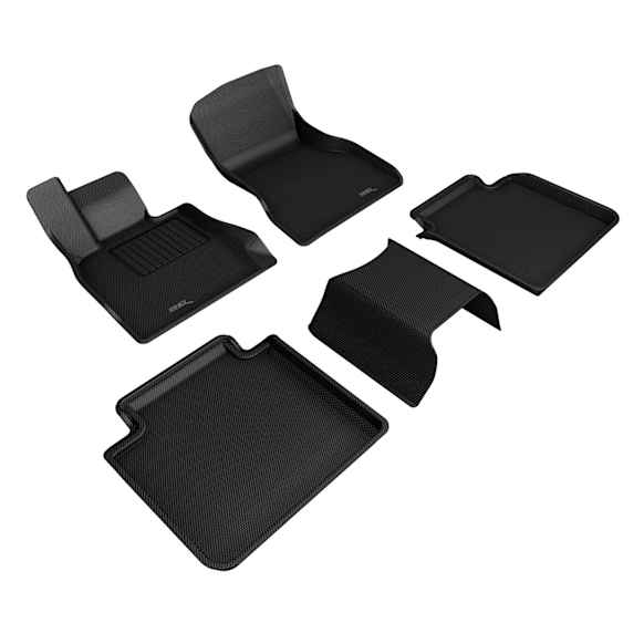 2025 BMW i7 - Black, Front and Rear, Molded Floor Liner, BATTERY EV (EV/BEV), Sedan, Made of Rubber