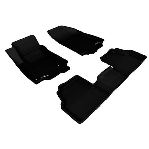 L1CH06801509 Front, Second and Third Row KAGU All-Weather Custom Fit Series Molded Floor Liner, Black Made of Rubber