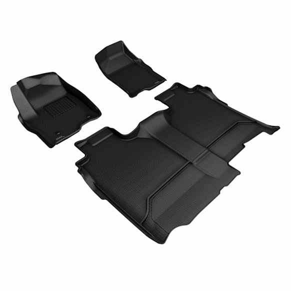 L1CH11001509 Front and Rear Molded Floor Liner, Black Made of Rubber