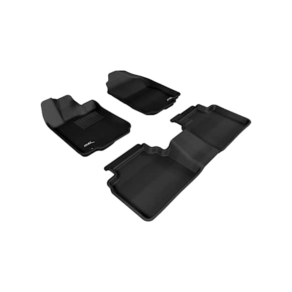 L1FR01301509 Front and Second Row KAGU Series Molded Floor Liner, Black Made of Rubber