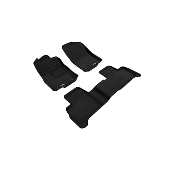 2014 Mercedes Benz ML550 - ELEGANT Series, Front and Second Row, Black, Molded Floor Liner, Sport Utility, Made of Rubber
