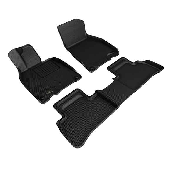 L1MB17201509 Front and Second Row Molded Floor Liner, Black Made of Rubber