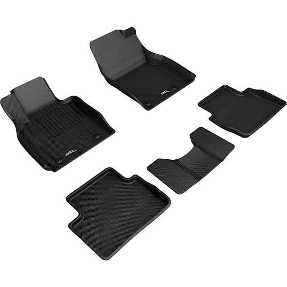 2019 Mazda 3 - KAGU All-Weather Custom Fit Series, Front and Second Row, Black, Molded Floor Liner, Made of Rubber