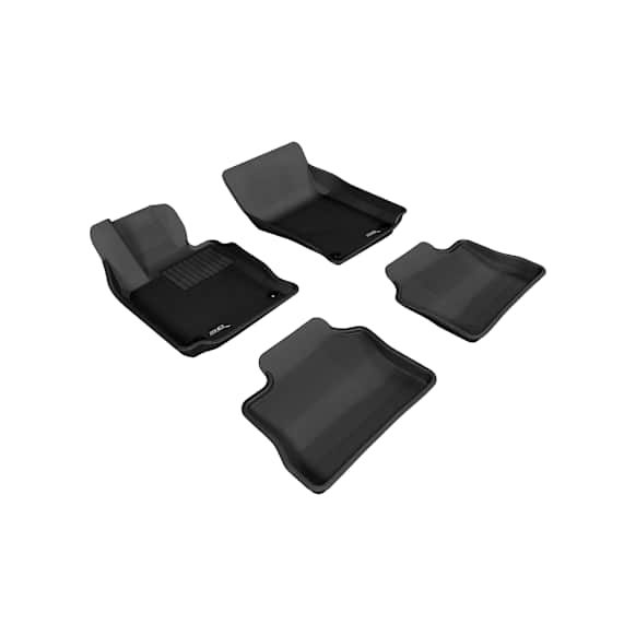 L1PO00601509 Front and Rear KAGU Series Molded Floor Liner, Black Made of Rubber