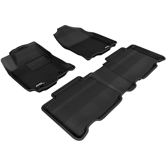 L1TY12701509 Front and Rear KAGU All-Weather Custom Fit Series Molded Floor Liner, Black Made of Rubber