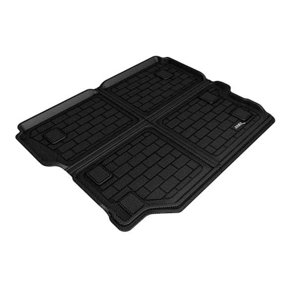 2021 Jeep Wrangler - Cargo Mat, Black, Molded Cargo Liner, enginedesignationname: ERG, Eng. VIN: G, FI, Naturally Aspirated, ELECTRIC/GAS, mfrbodycodename: JL, Cross Fold, w/o Flat Load Floor; w/o SUB, Made of Thermoplastic