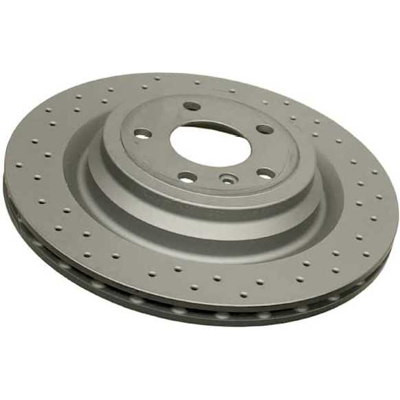 2012 Mercedes Benz ML550 - Rear, Driver or Passenger Side Brake Disc, Cross-Drilled, Vented, 330 mm, AWD,  Thru Chassis # A 174198; Thru 12/12/12, Zimmermann Coated OE Replacement