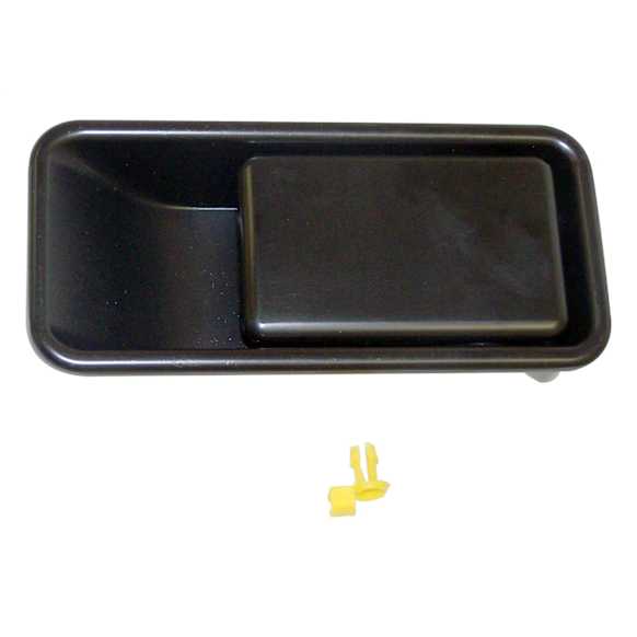 55176548AB Passenger Side Exterior Door Handle, Black, without Keyhole, For Use With Half Doors
