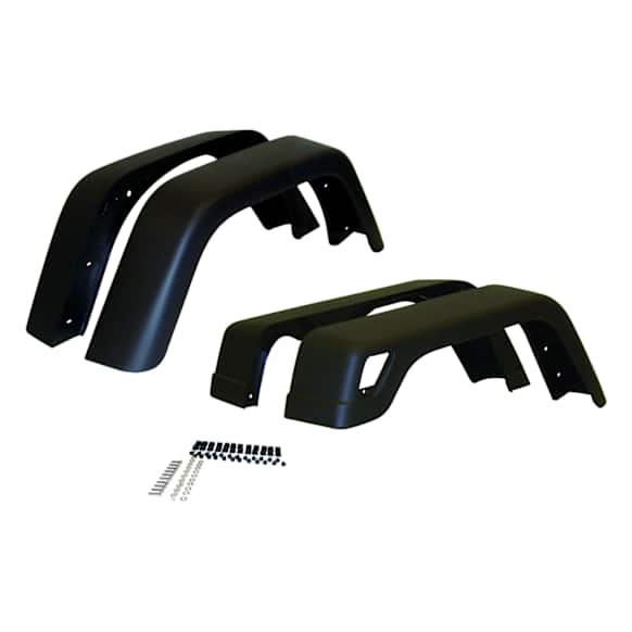 55254918K7 Front and Rear, Driver and Passenger Side Fender Flares, Black