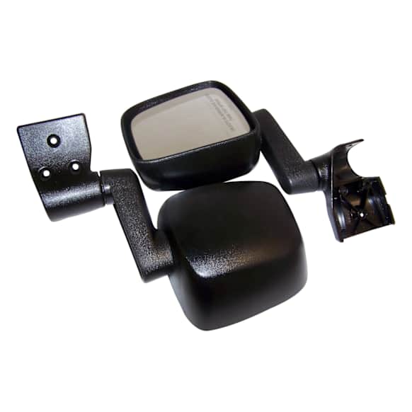 55395060K Driver and Passenger Side Mirror, Manual Adjust, Non-Heated, Non-Folding, Black, No Signal Light, No Memory, No Puddle Light, No Auto-Dim, No Blind Spot Feature