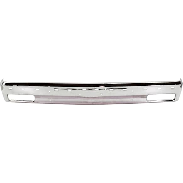 Front Bumper, Chrome, With License Plate Provision, With Molding Holes, Without Mounting Brackets