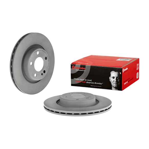 09.D533.13 Rear Brake Disc, Coated, Plain Surface, Vented, 5 Lugs, 300 mm, PRIME Co-cast Series