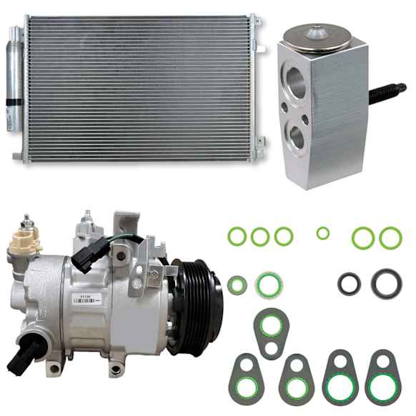 9634568A A/C Compressor, With Clutch, 6-Groove Pulley, 5.0L, 8Cyl