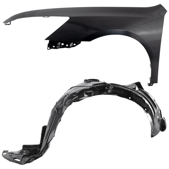 2005 Honda Accord - 2-Piece Kit Front, Driver Side Fender, 4-Door, Except Hybrid, Mexico or USA Built Vehicle, Sedan, Includes (1) Fender and (1) Fender Liner