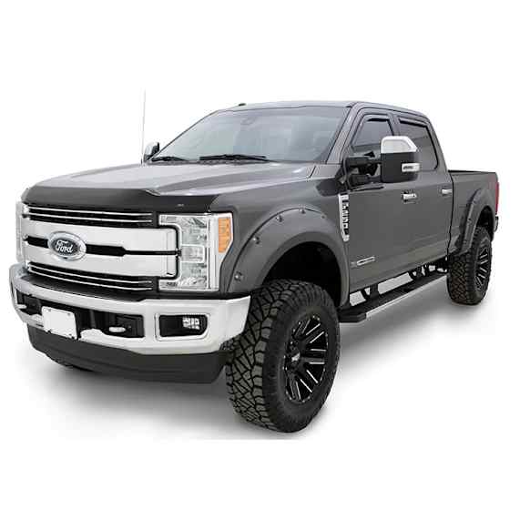 20945-32 Front and Rear, Driver and Passenger Side Fender Flares, Black Pocket Style Series
