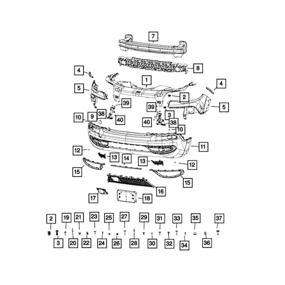 55347225 Bumper Retainer