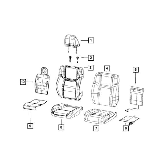 68103699AA Seat Foam - Direct Fit