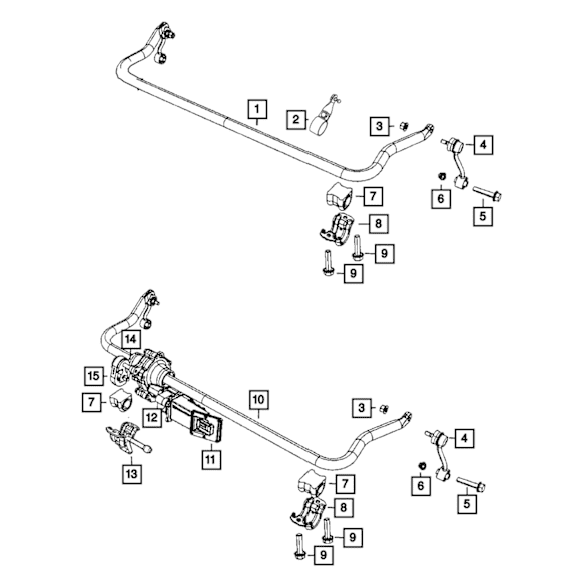2018 Jeep Wrangler - Sway Bar Link Bushing, Eng. VIN: G, Sold Individually