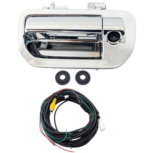 Tailgate Handle, Chrome, Plastic, Assembled with Camera, with 8mm Cable, For Models with Rear View Camera